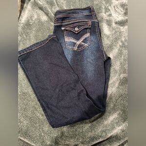 Wallflower Dark Blue Straight Leg Jeans